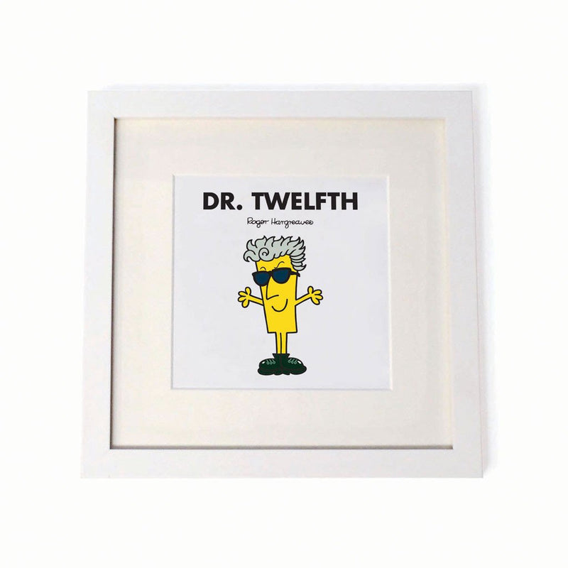 Dr. Twelfth White Framed Print