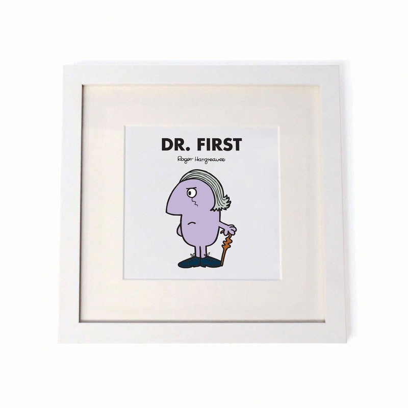 Dr. First White Framed Print
