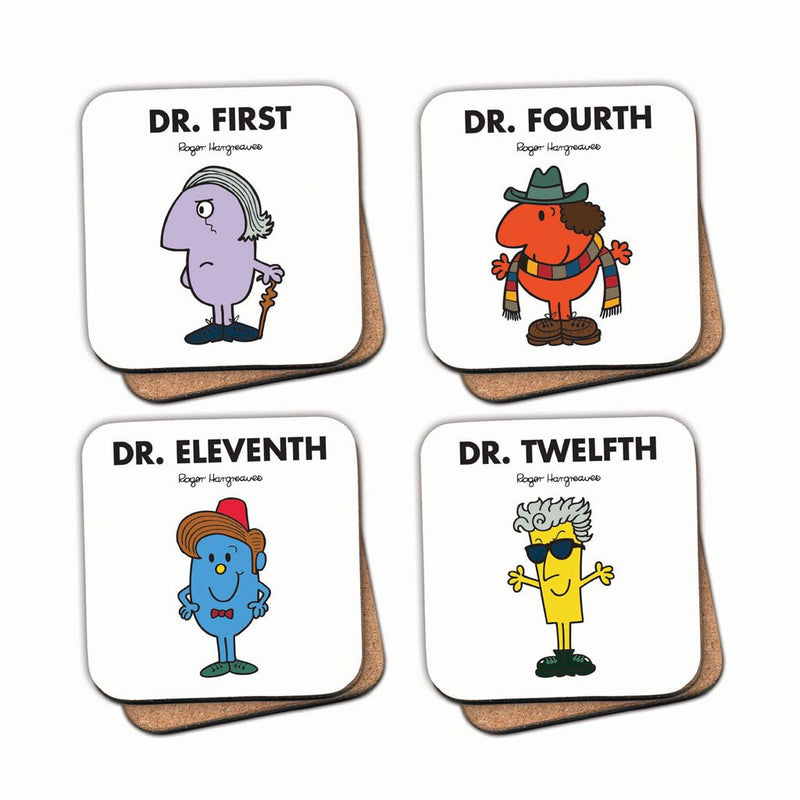 Four Doctors Cork Coaster Set