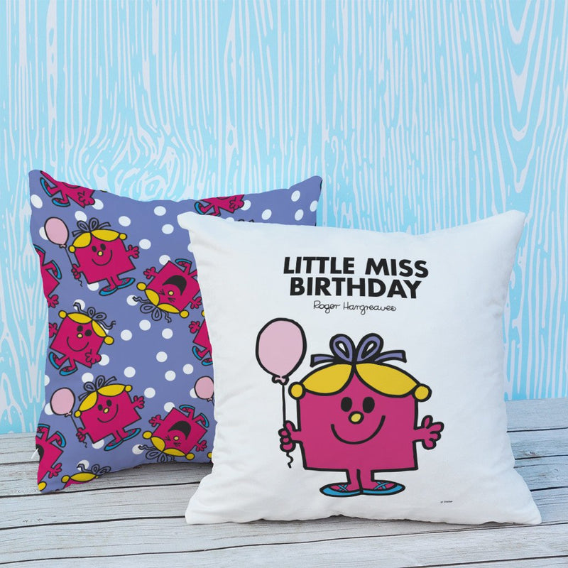 Little Miss Birthday Micro Fibre Cushion (Lifestyle)