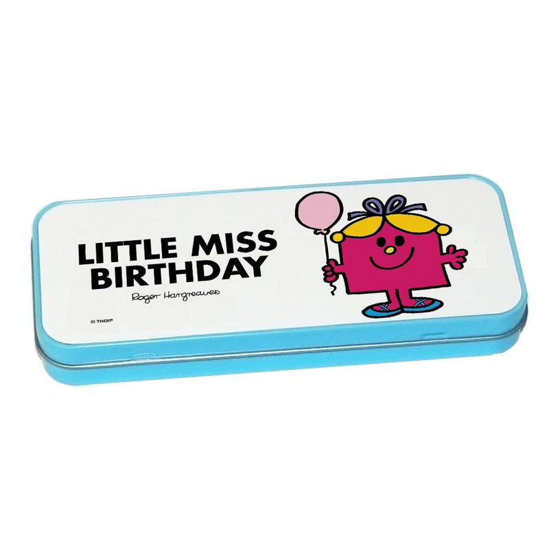 Little Miss Birthday Pencil Case Tin (Blue)