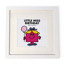Little Miss Birthday White Framed Print