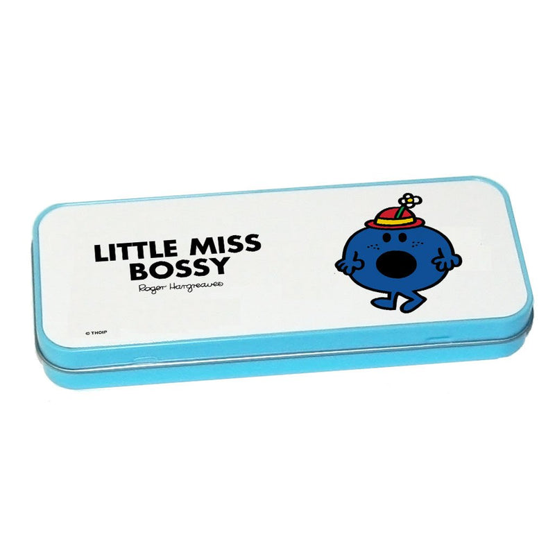 Little Miss Bossy Pencil Case Tin (Blue)