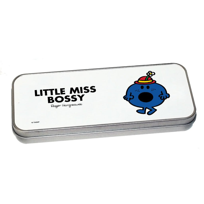 Little Miss Bossy Pencil Case Tin (Silver)