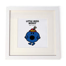 Little Miss Bossy White Framed Print