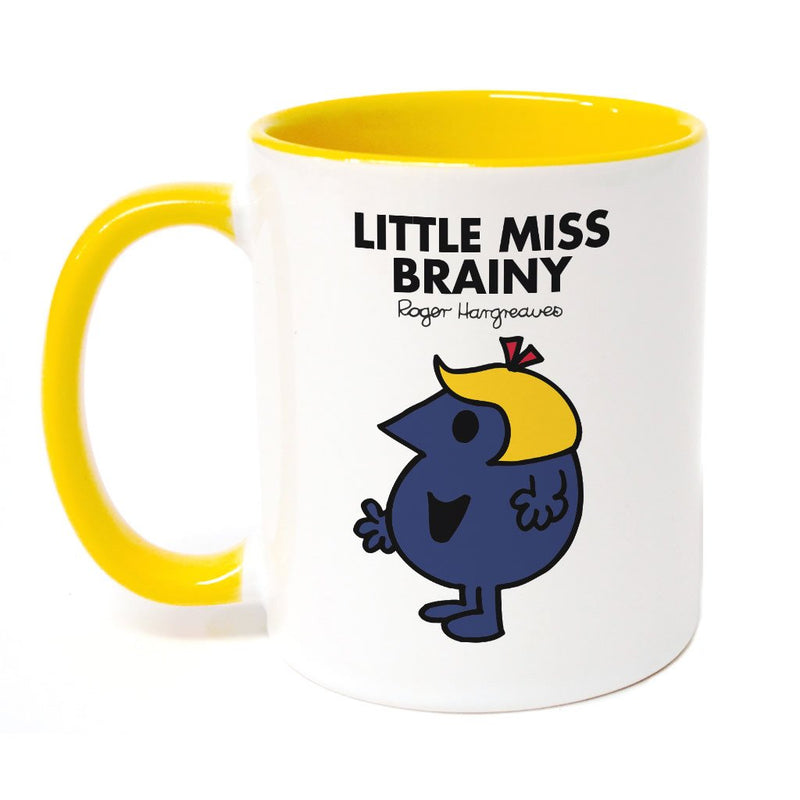 Little Miss Brainy Large Porcelain Colour Handle Mug