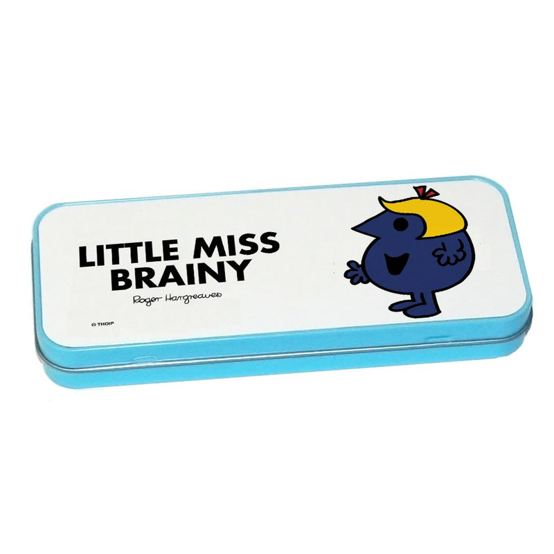 Little Miss Brainy Pencil Case Tin (Blue)
