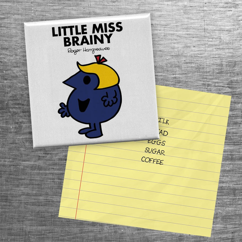 Little Miss Brainy Square Magnet (Lifestyle)
