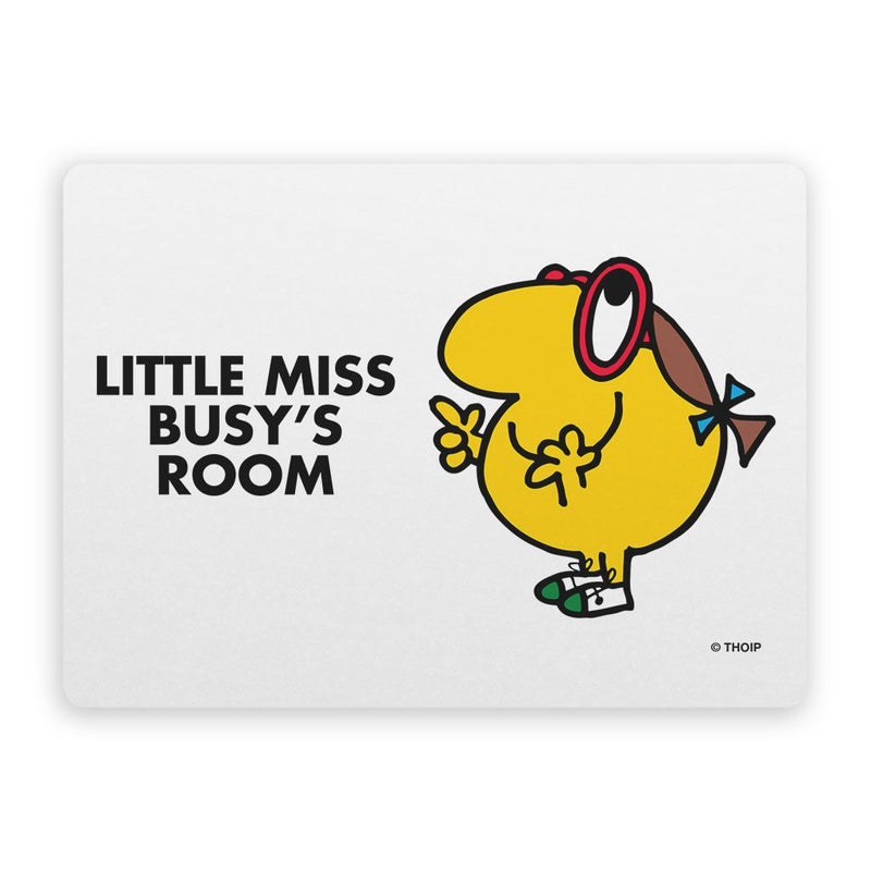Little Miss Busy Door Plaque