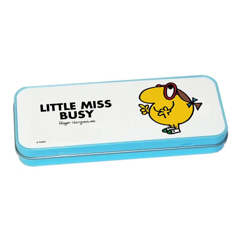 Little Miss Busy Pencil Case Tin (Blue)