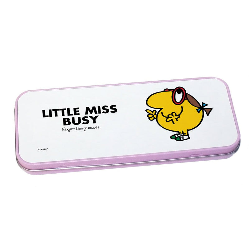 Little Miss Busy Pencil Case Tin (Pink)