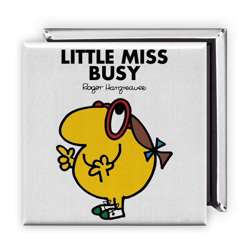 Little Miss Busy Square Magnet