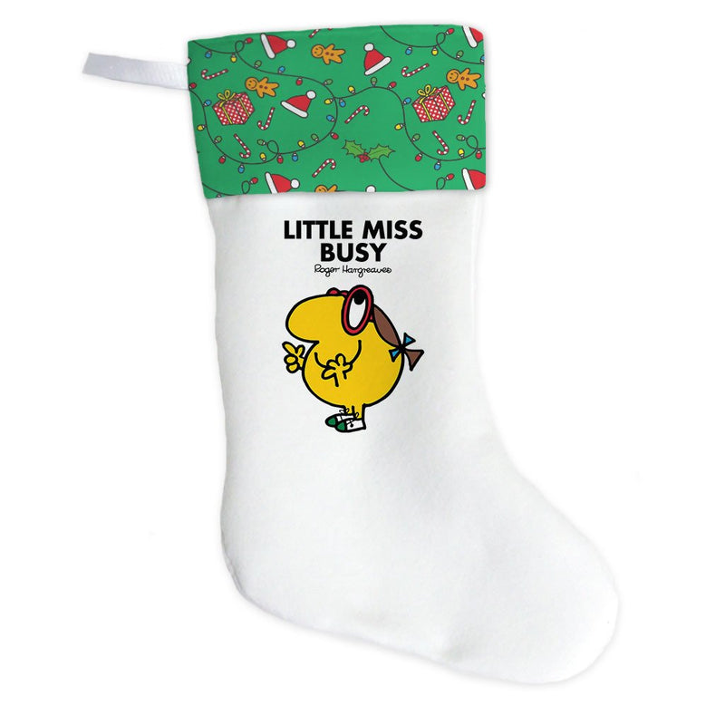 Little Miss Busy Christmas Stocking (Front)