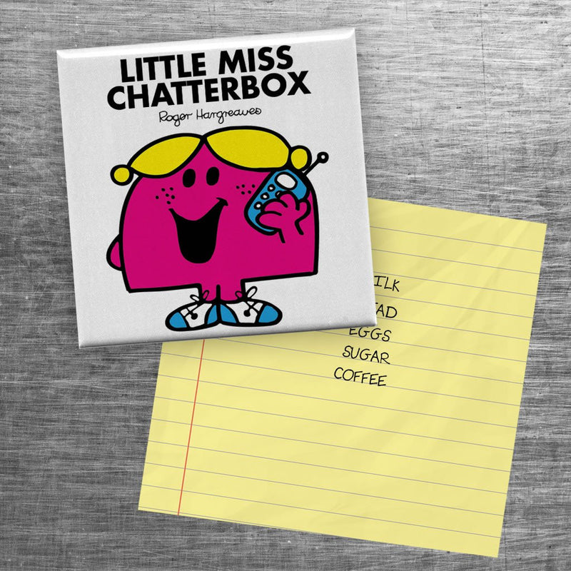 Little Miss Chatterbox Square Magnet (Lifestyle)