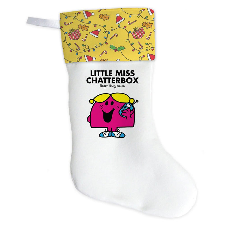 Little Miss Chatterbox Christmas Stocking (Front)