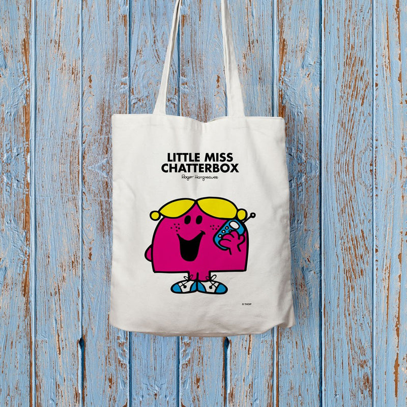 Little Miss Chatterbox Long Handled Tote Bag (Lifestyle)