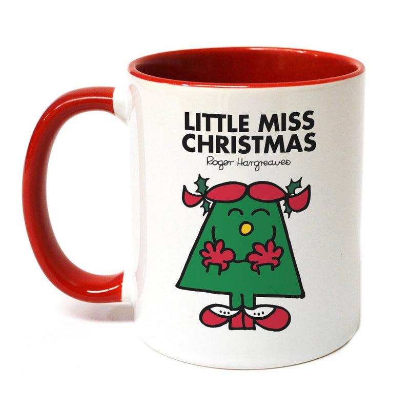 Little Miss Christmas Large Porcelain Colour Handle Mug