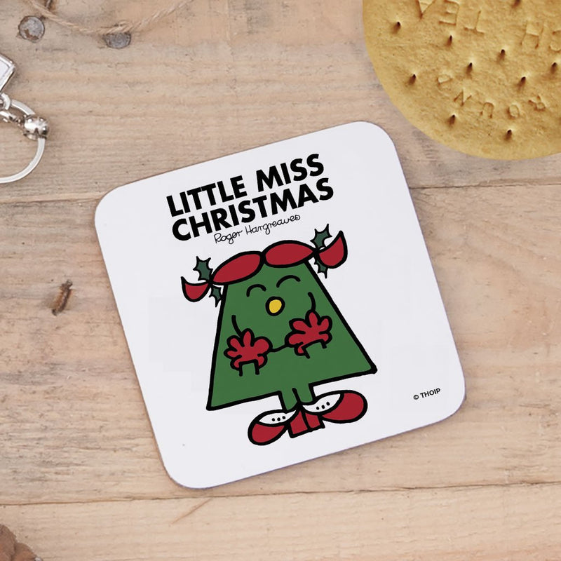 Little Miss Christmas Cork Coaster (Lifestyle)