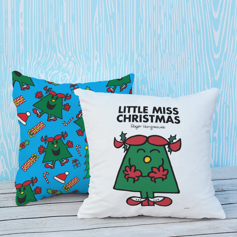 Little Miss Christmas Micro Fibre Cushion (Lifestyle)