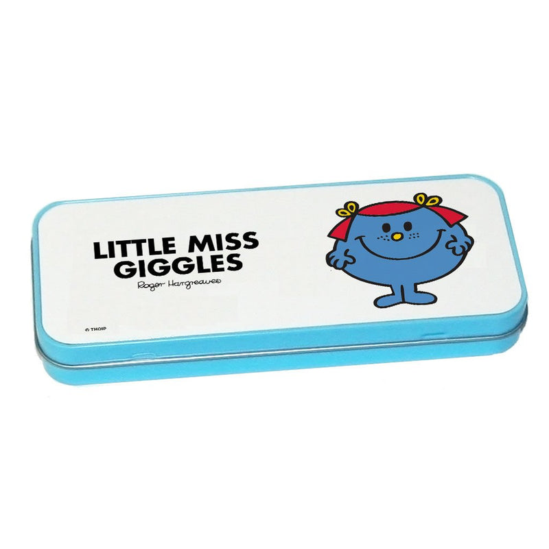 Little Miss Giggles Pencil Case Tin (Blue)