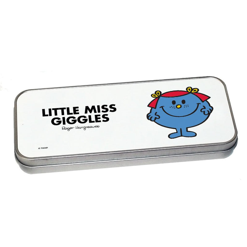 Little Miss Giggles Pencil Case Tin (Silver)
