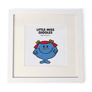 Little Miss Giggles White Framed Print