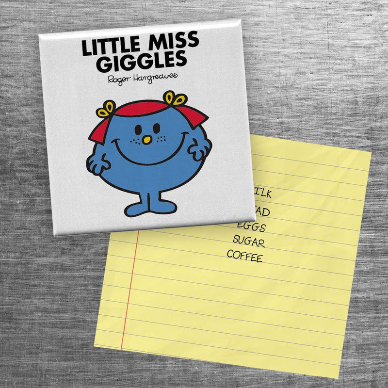 Little Miss Giggles Square Magnet (Lifestyle)