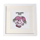 Little Miss Hug White Framed Print