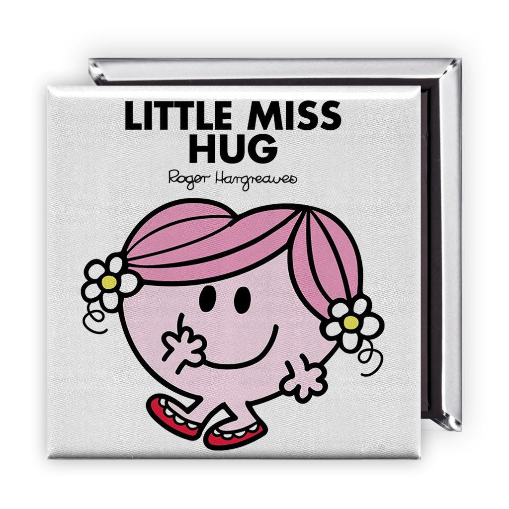 Little Miss Hug Square Magnet - Fun Nostalgic Gift for Fans of M