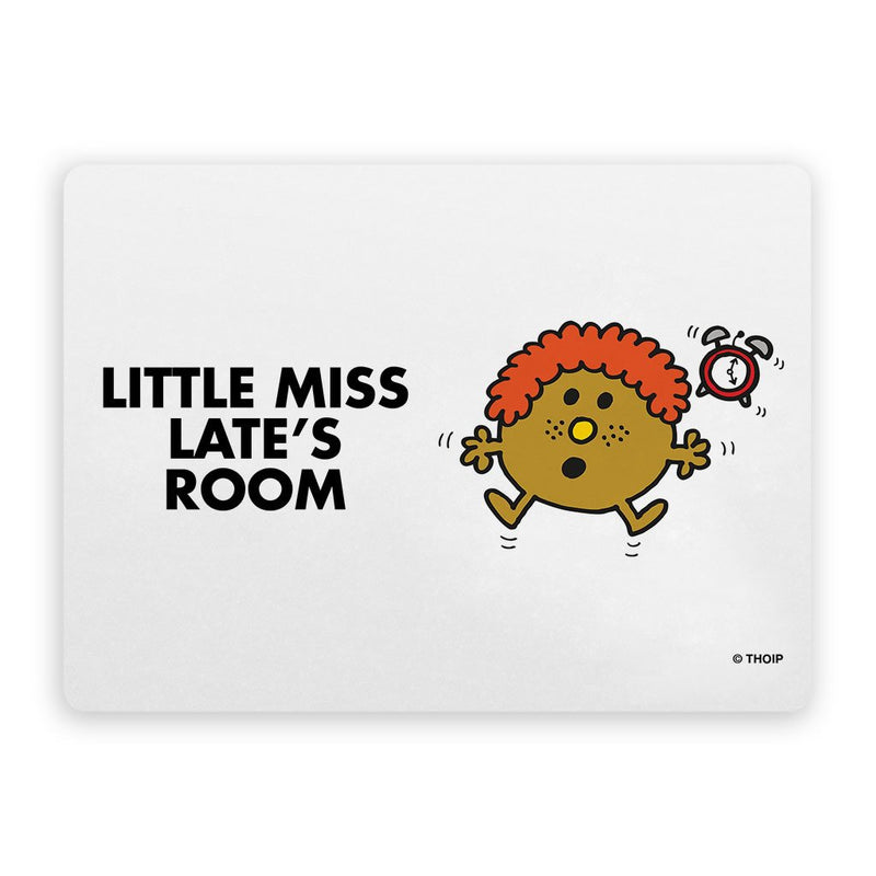 Little Miss Late Door Plaque