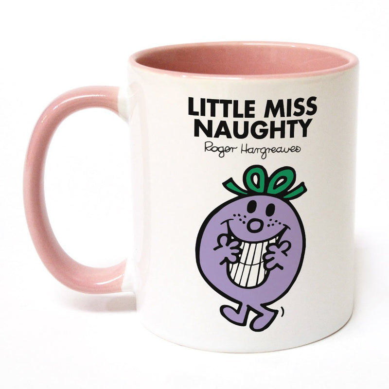Little Miss Naughty Large Porcelain Colour Handle Mug
