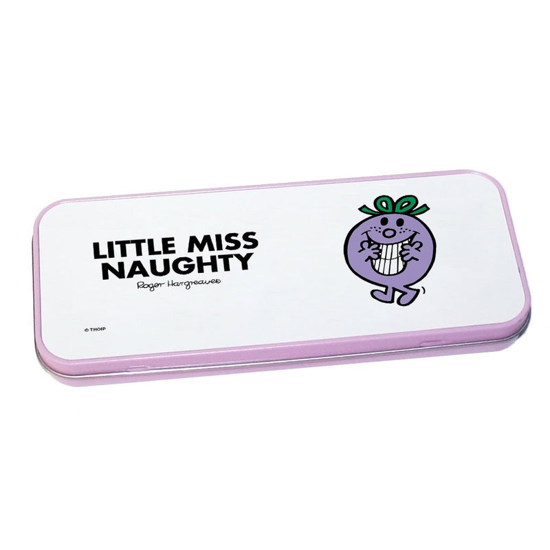 Little Miss Naughty Pencil Case Tin (Pink)