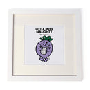 Little Miss Naughty White Framed Print