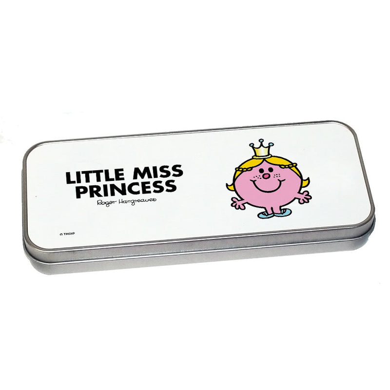 Little Miss Princess Pencil Case Tin (Silver)