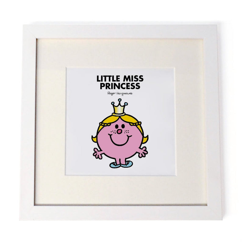 Little Miss Princess White Framed Print