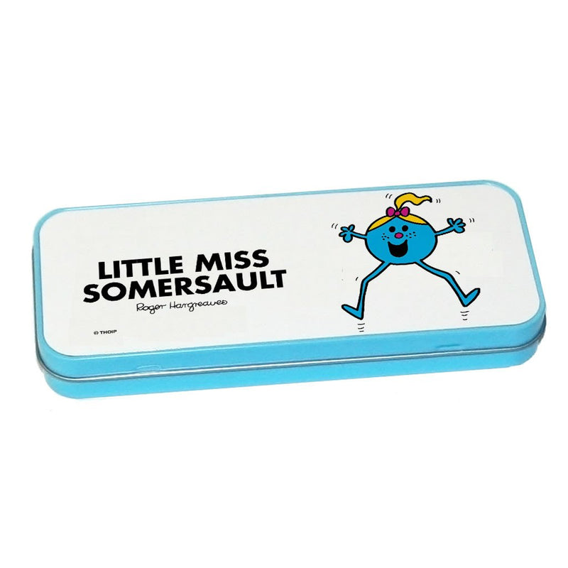 Little Miss Somersault Pencil Case Tin (Blue)