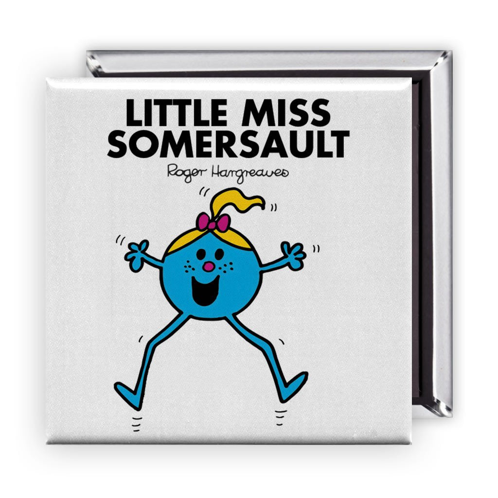 Personalised Little Miss Somersault Square Magnet