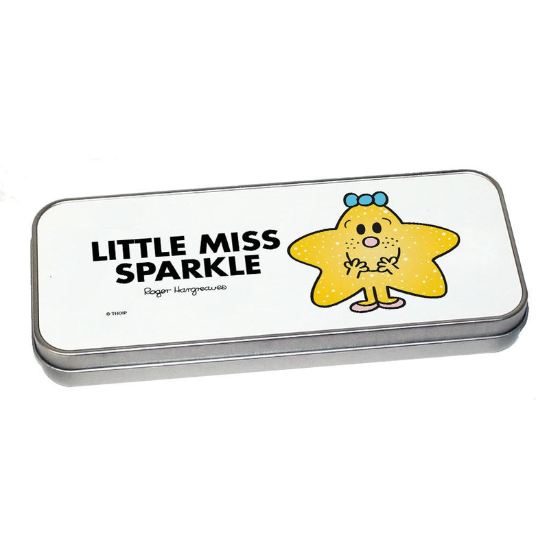 Little Miss Sparkle Pencil Case Tin (Silver)