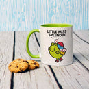 Little Miss Splendid Large Porcelain Colour Handle Mug (Lifestyle)