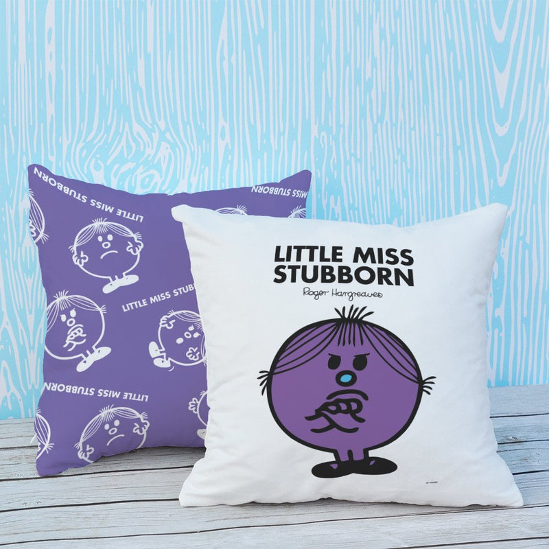 Little Miss Stubborn Micro Fibre Cushion (Lifestyle)