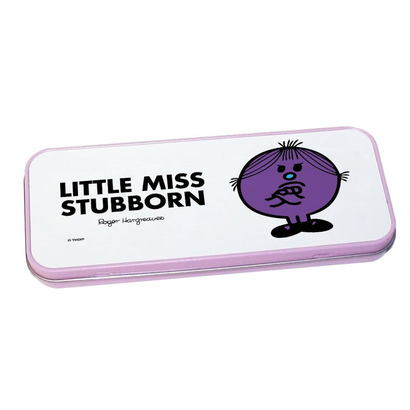 Little Miss Stubborn Pencil Case Tin (Pink)