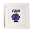 Little Miss Stubborn White Framed Print