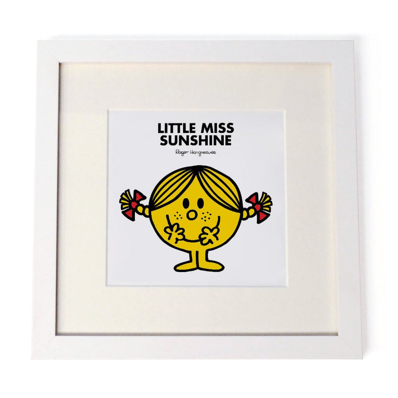 Little Miss Sunshine White Framed Print
