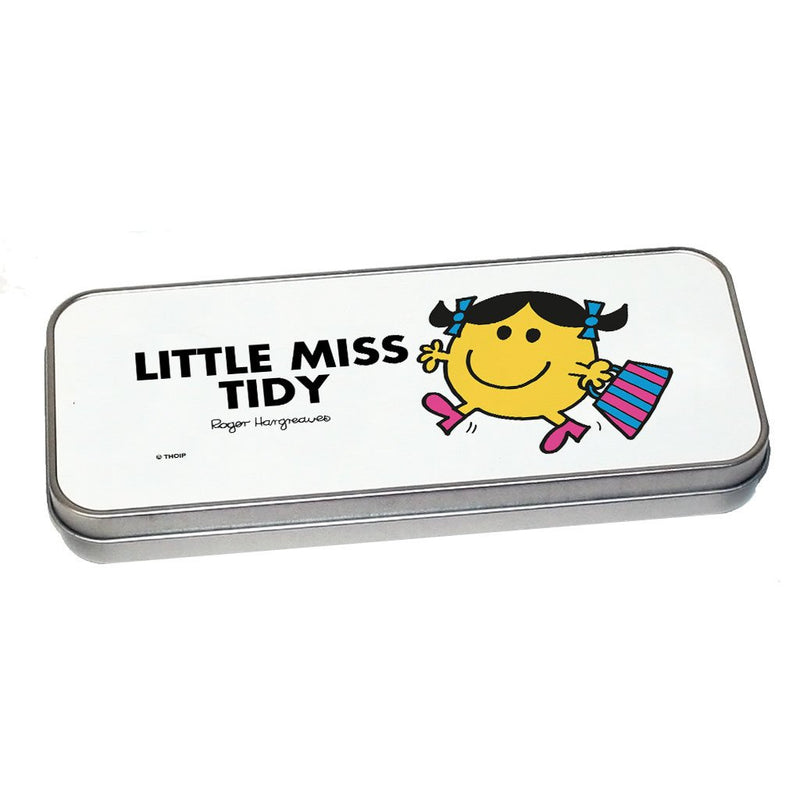 Little Miss Tidy Pencil Case Tin (Silver)