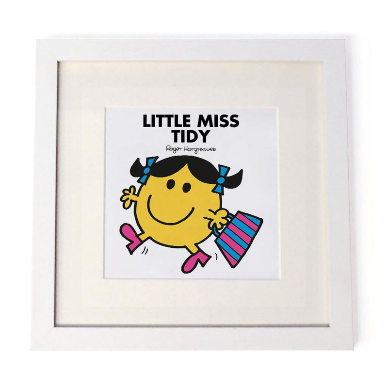 Little Miss Tidy White Framed Print