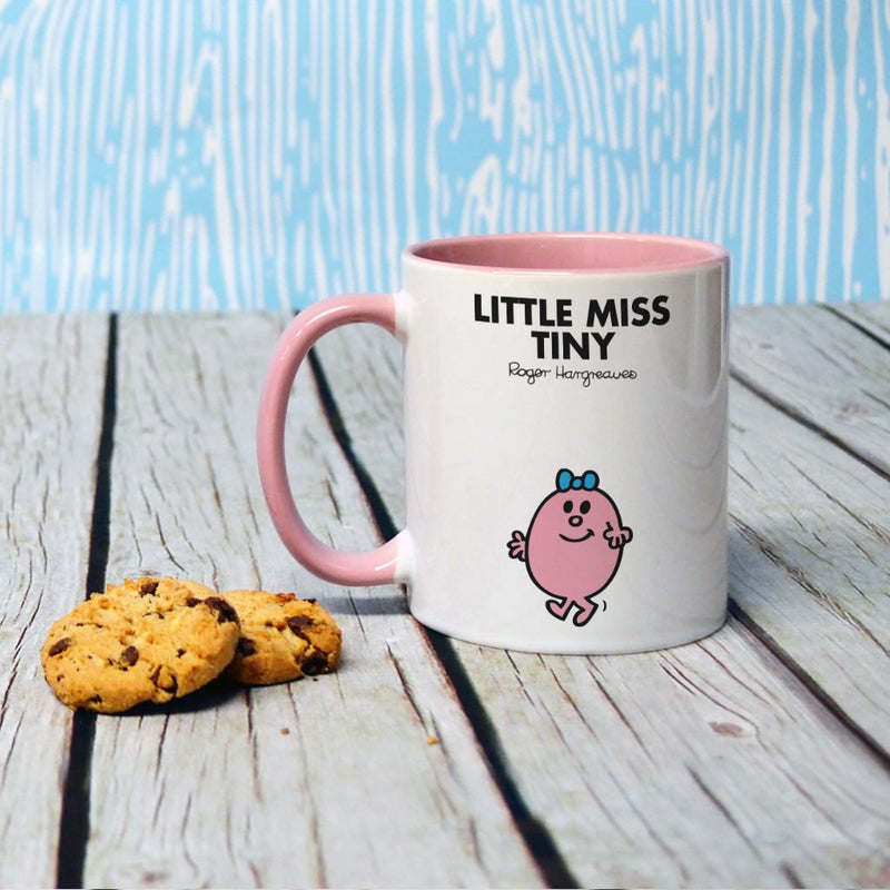 Little Miss Tiny Large Porcelain Colour Handle Mug (Lifestyle)