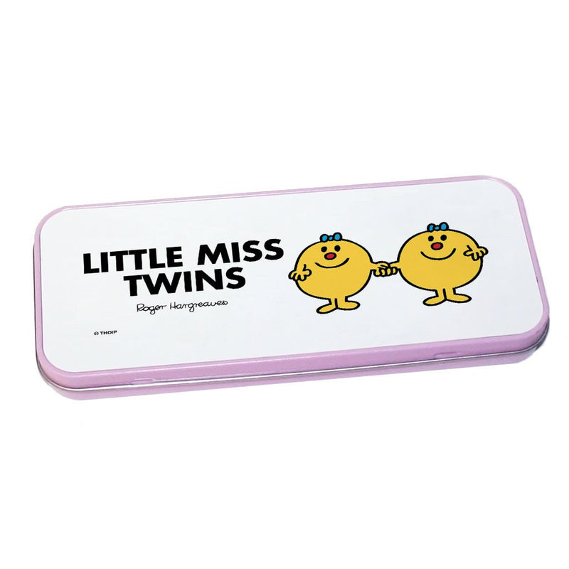 Little Miss Twins Pencil Case Tin (Pink)