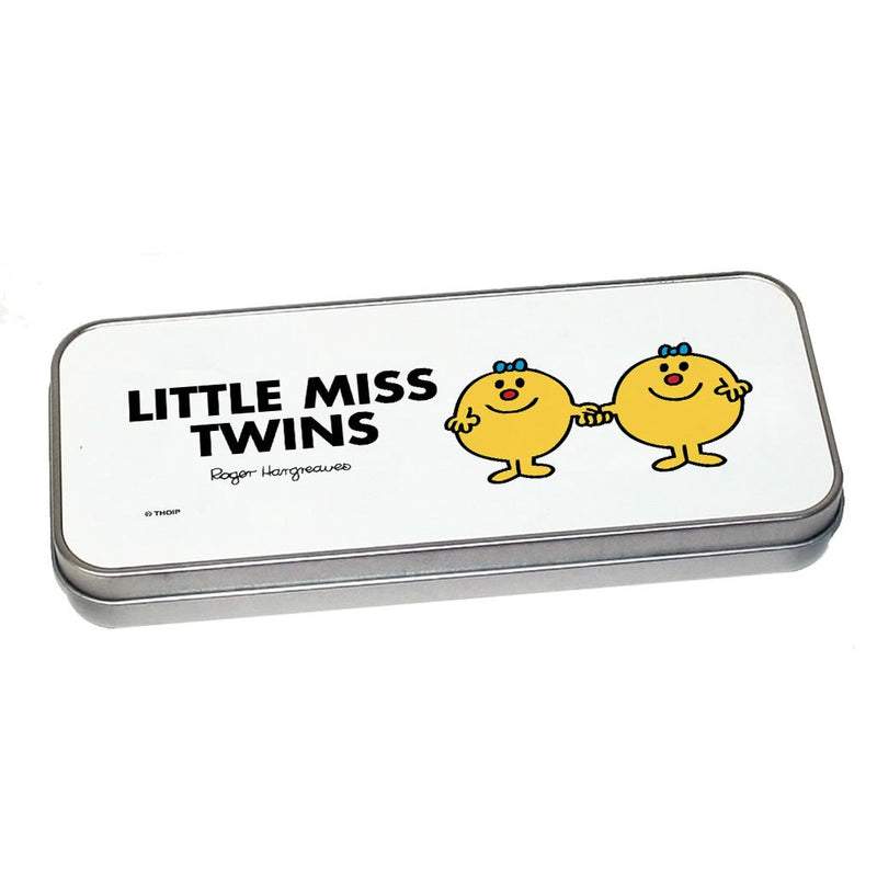Little Miss Twins Pencil Case Tin (Silver)