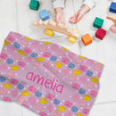 Little Miss - Pink Hearts Baby Blanket