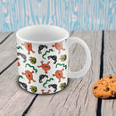 Monsters Pattern Porcelain Mug (Lifestyle)